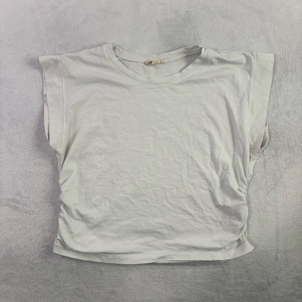Madewell White Short Sleeve Blank Shirt Women's Large Pullover